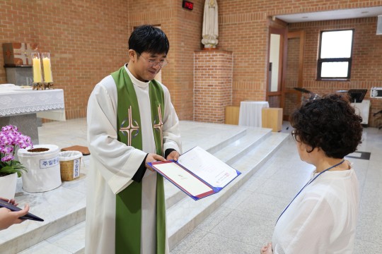 7월 20일 전례분과(임정아 수산나), 선교분과장(임은엽 루시아) 임명식